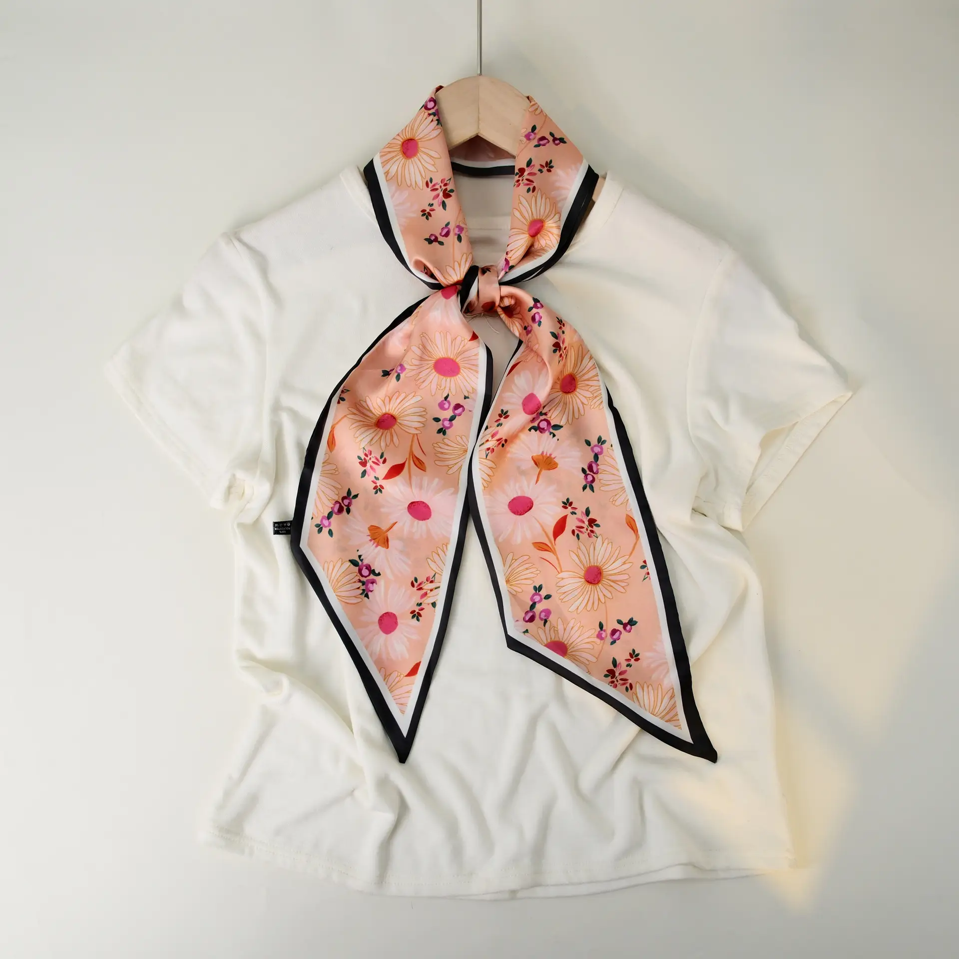 2025 Beveled Silk Scarf with Cashew Dot Design - Image 59