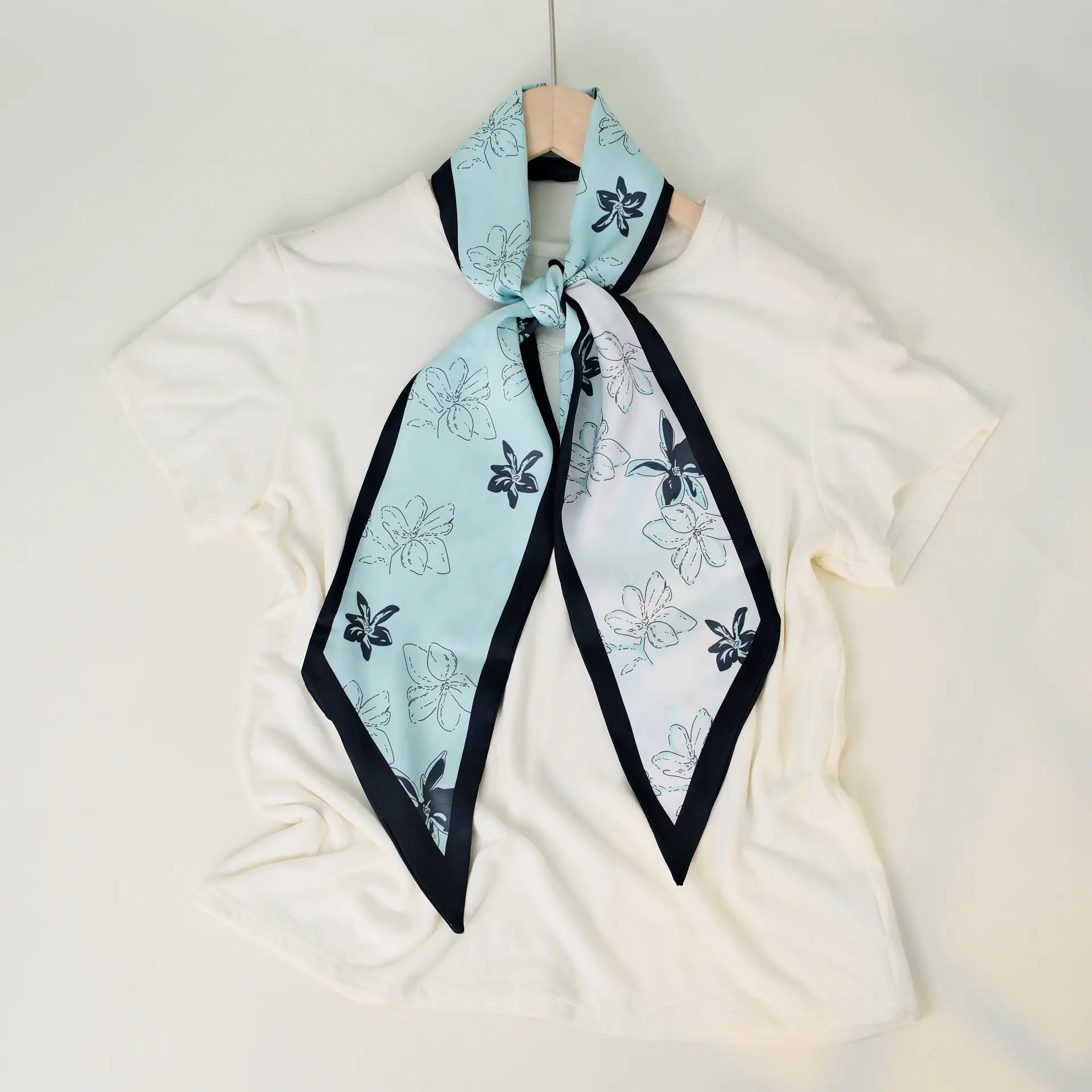 2025 Beveled Silk Scarf with Cashew Dot Design - Image 60