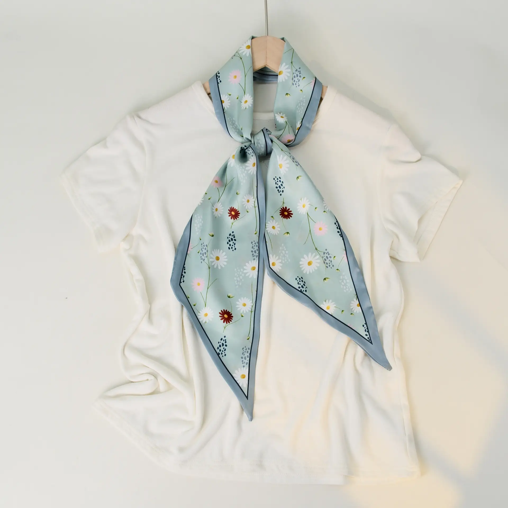 2025 Beveled Silk Scarf with Cashew Dot Design - Image 62
