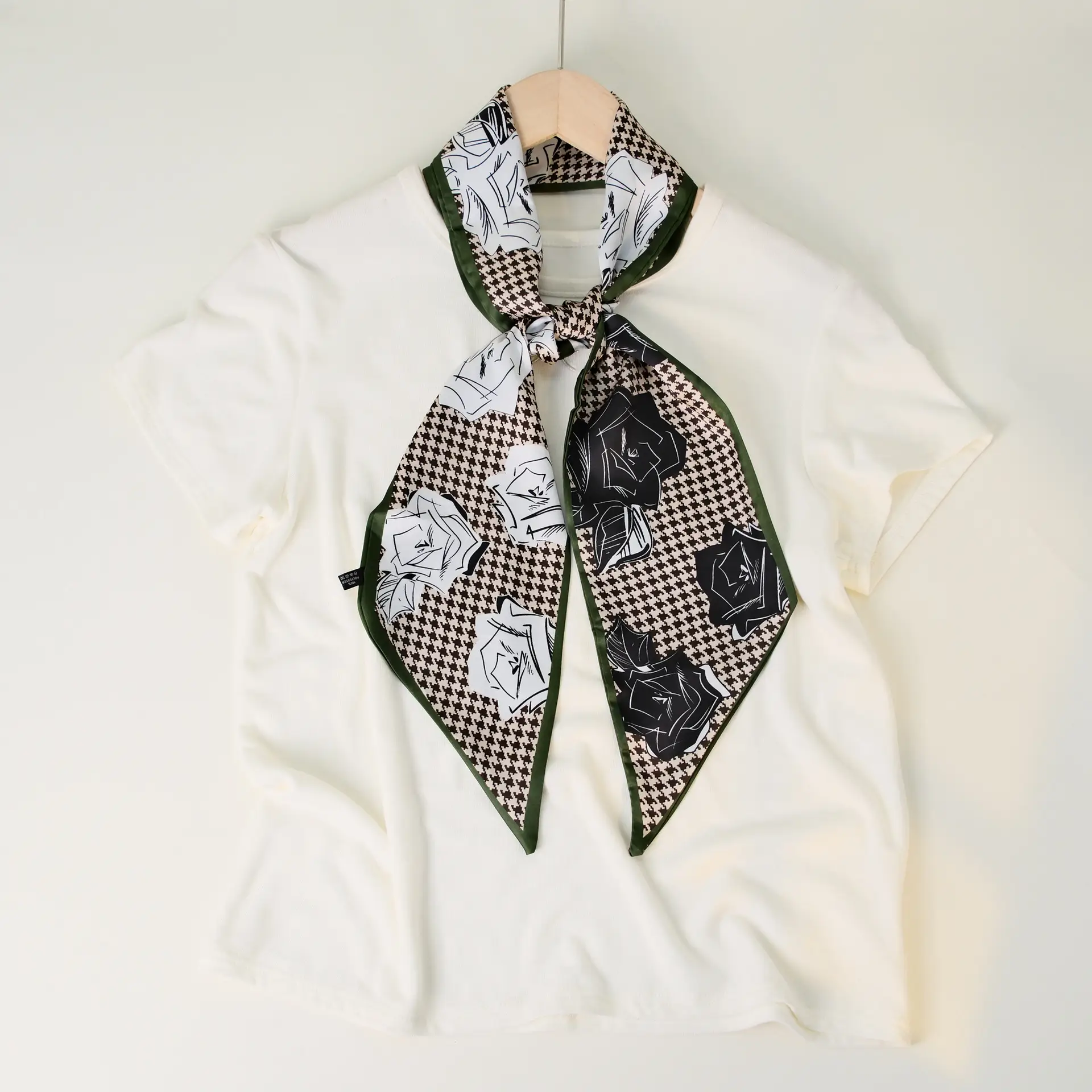 2025 Beveled Silk Scarf with Cashew Dot Design - Image 65