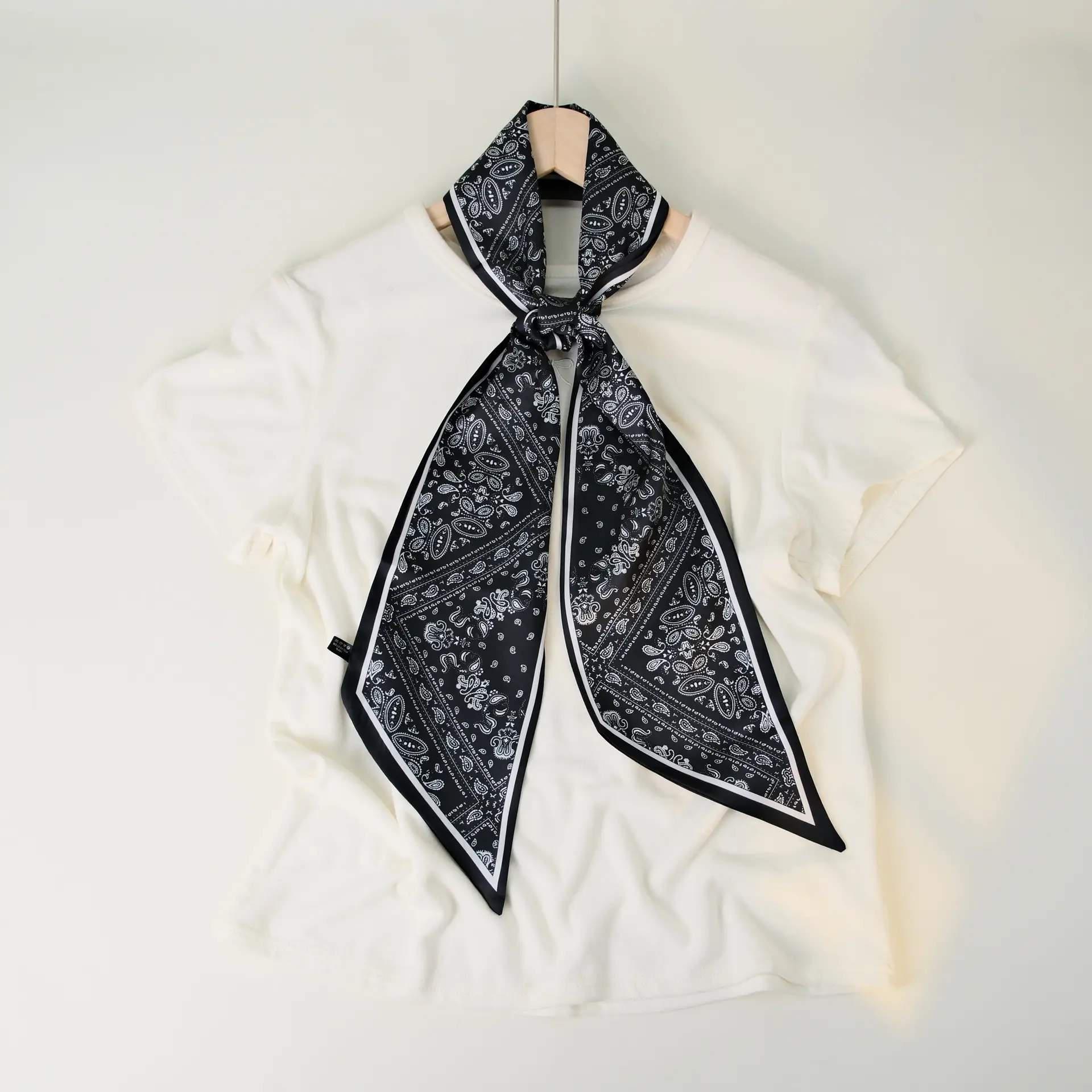 2025 Beveled Silk Scarf with Cashew Dot Design - Image 7