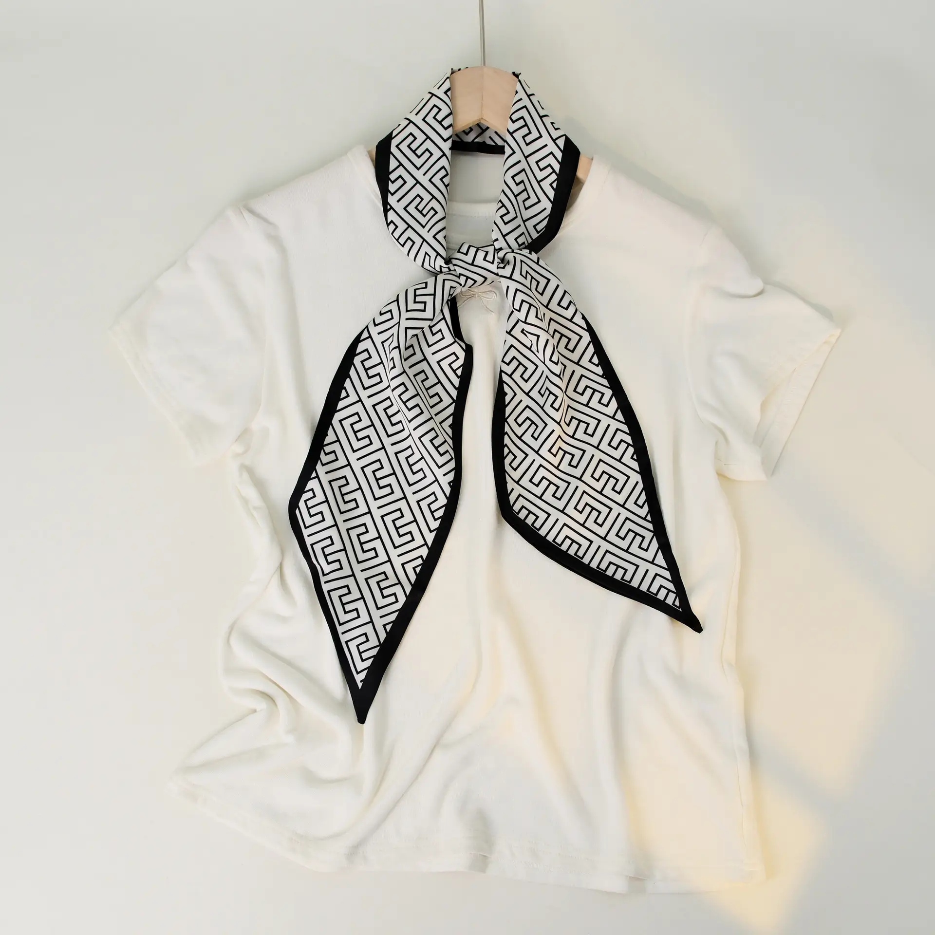 2025 Beveled Silk Scarf with Cashew Dot Design - Image 70