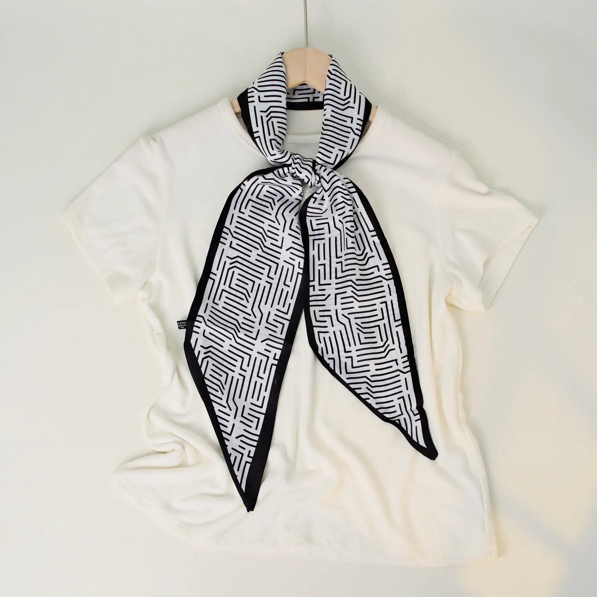 2025 Beveled Silk Scarf with Cashew Dot Design - Image 71