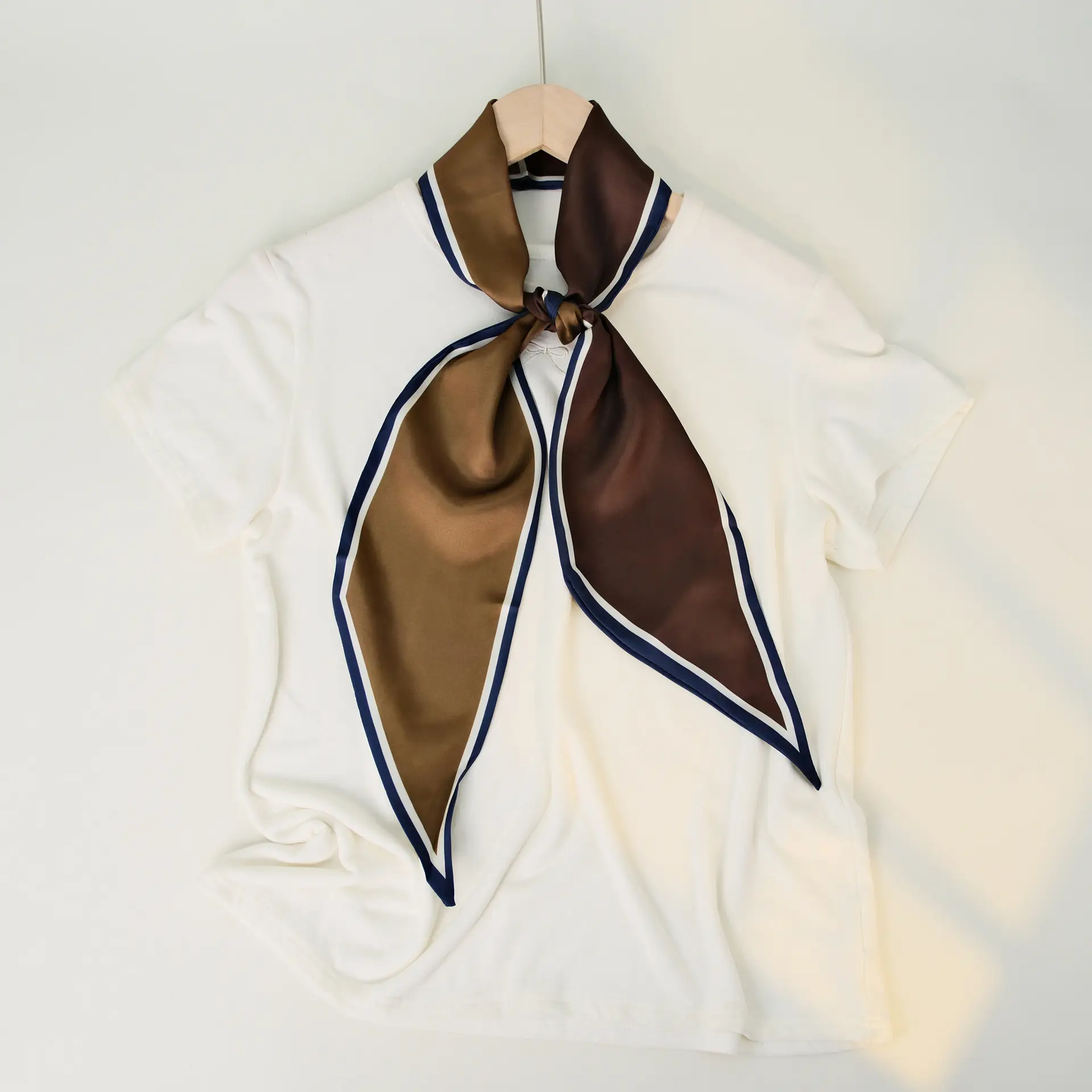 2025 Beveled Silk Scarf with Cashew Dot Design - Image 74