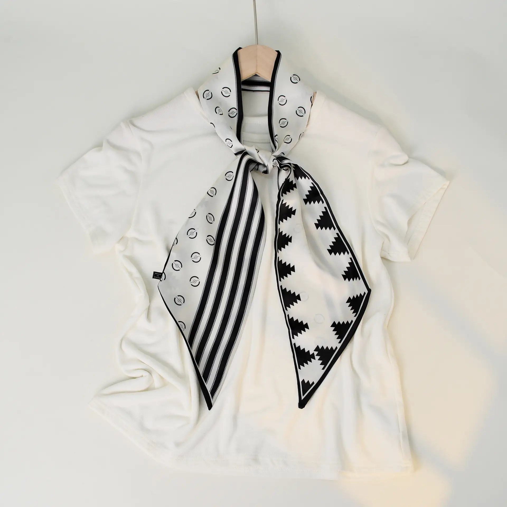 2025 Beveled Silk Scarf with Cashew Dot Design - Image 75