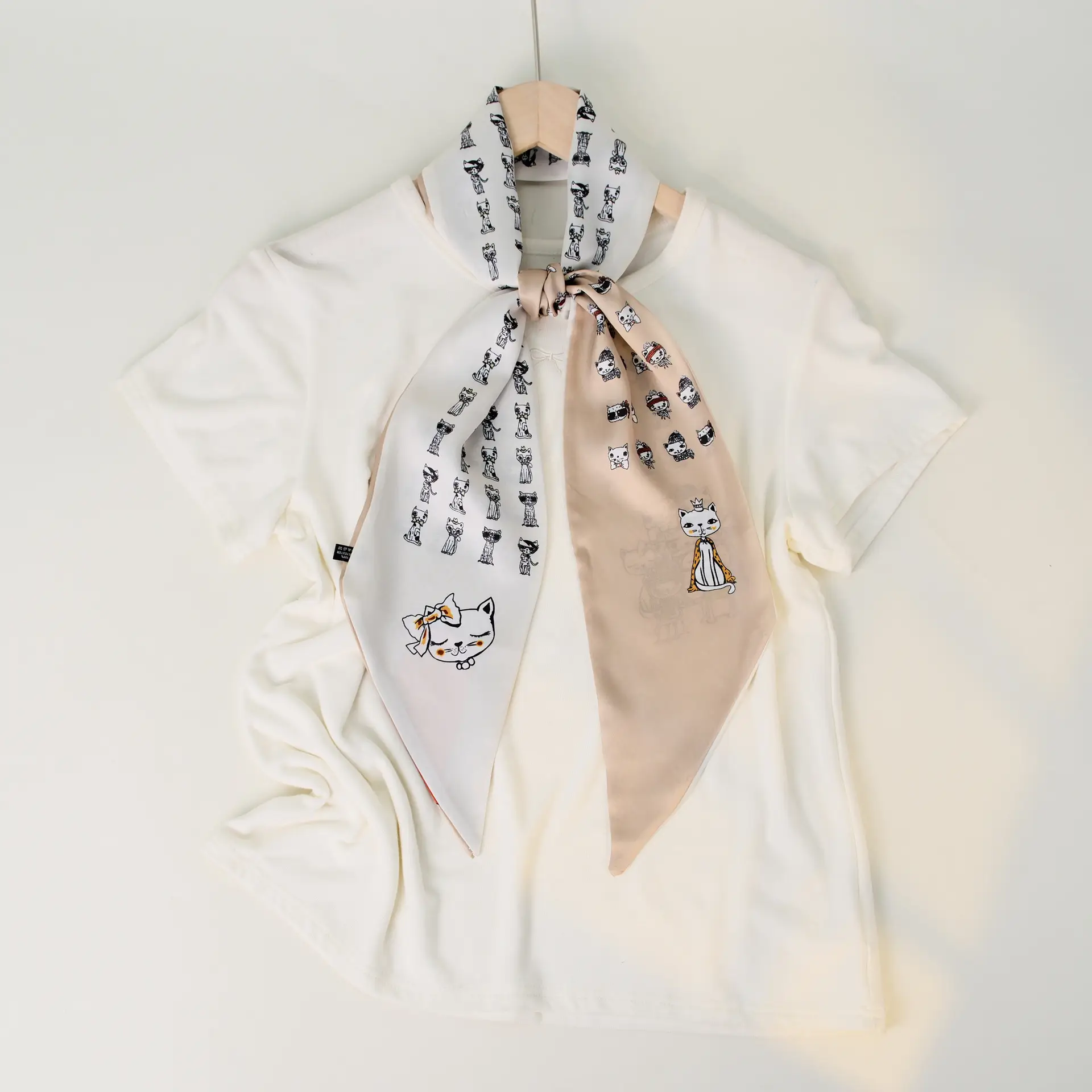 2025 Beveled Silk Scarf with Cashew Dot Design - Image 77