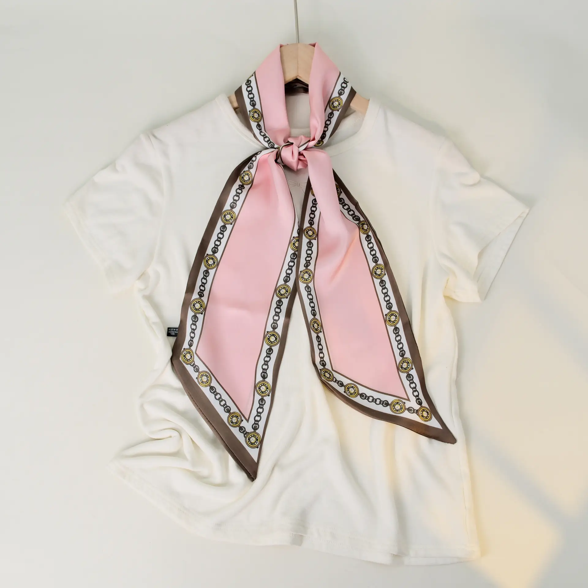 2025 Beveled Silk Scarf with Cashew Dot Design - Image 80