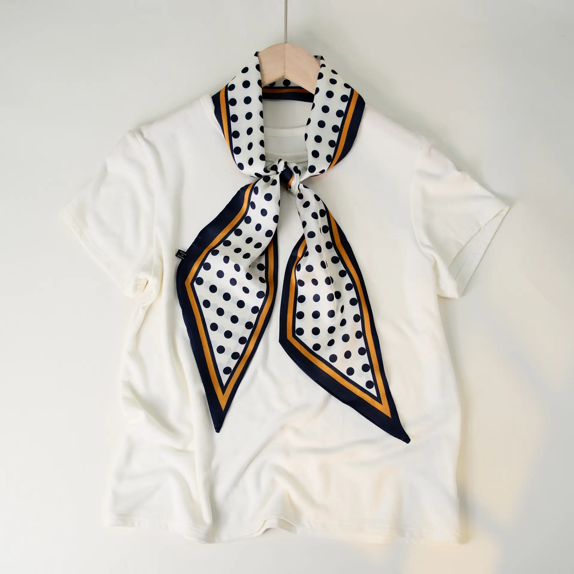 2025 Beveled Silk Scarf with Cashew Dot Design - Image 85