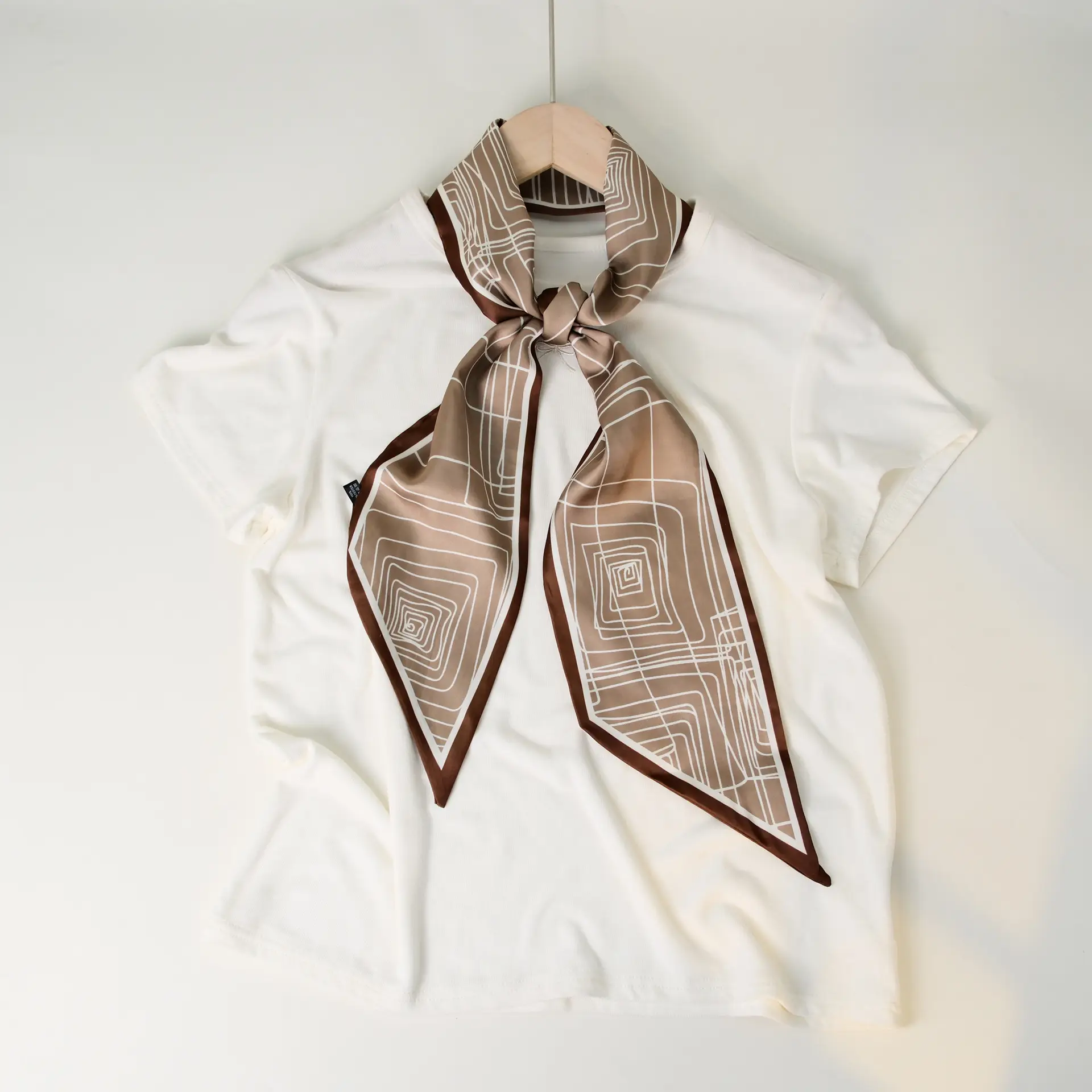 2025 Beveled Silk Scarf with Cashew Dot Design - Image 87