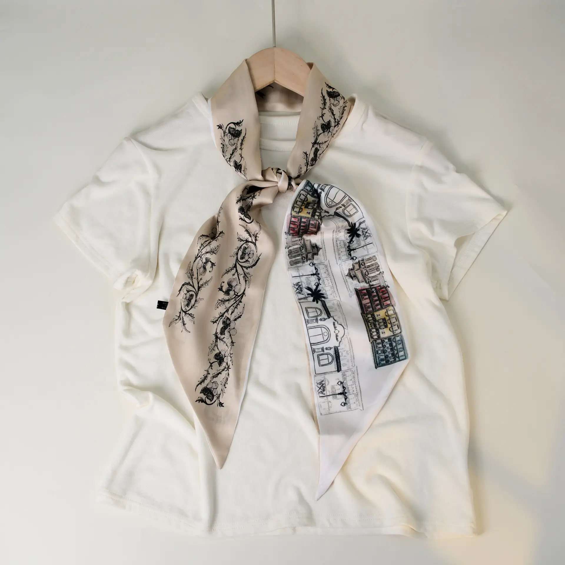 2025 Beveled Silk Scarf with Cashew Dot Design - Image 88