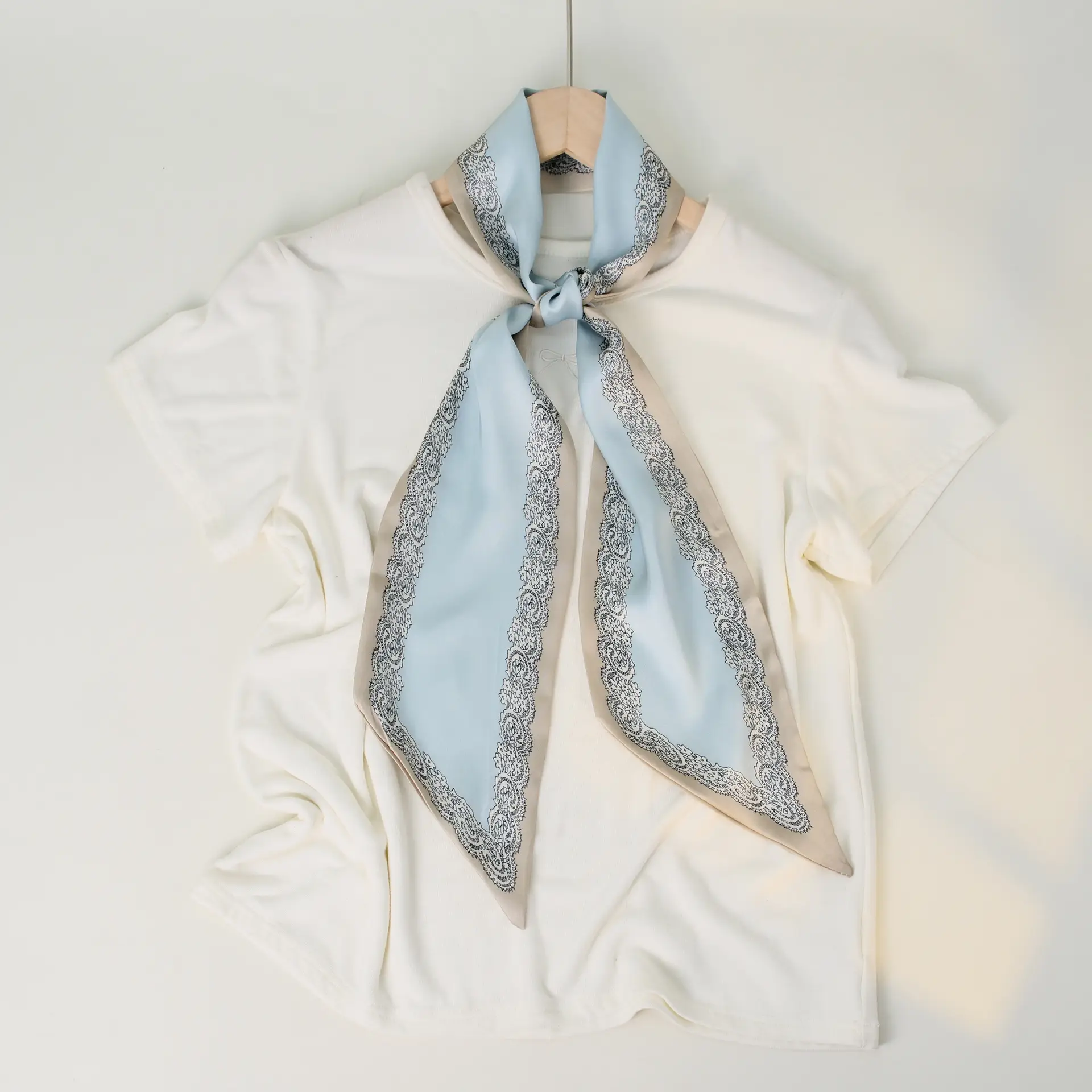 2025 Beveled Silk Scarf with Cashew Dot Design - Image 95
