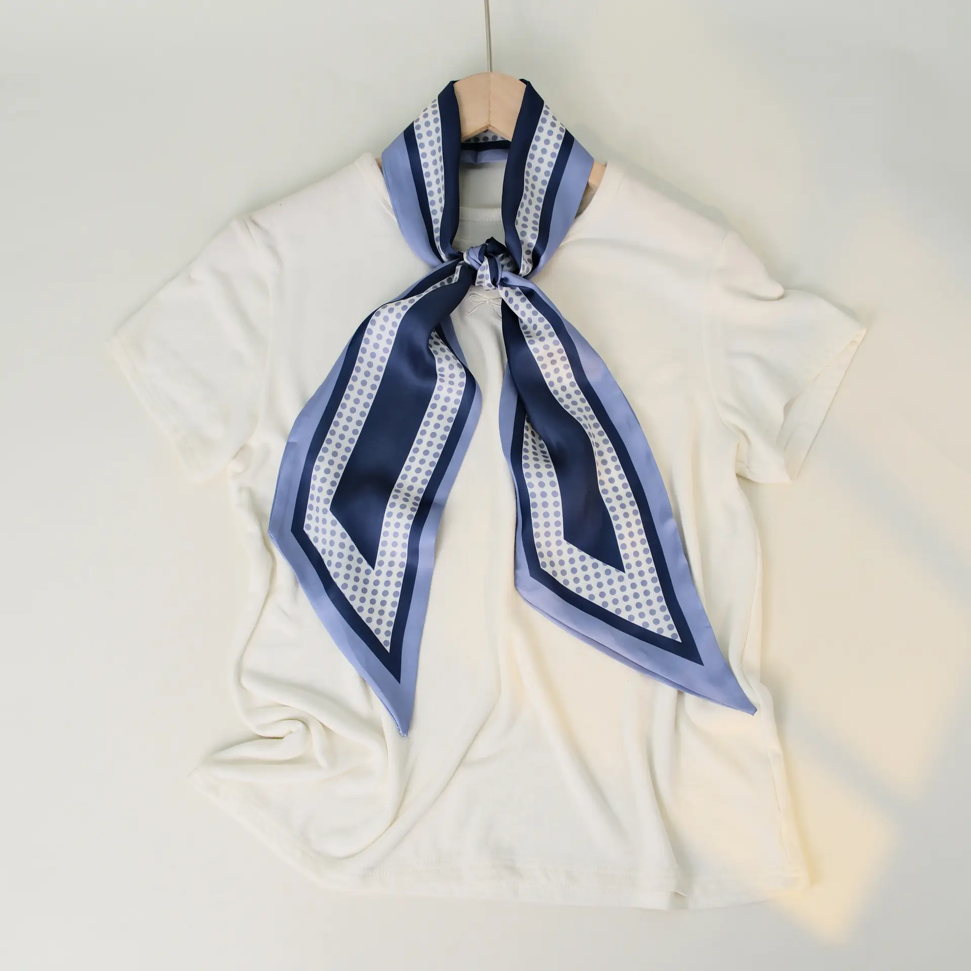 2025 Beveled Silk Scarf with Cashew Dot Design - Image 96