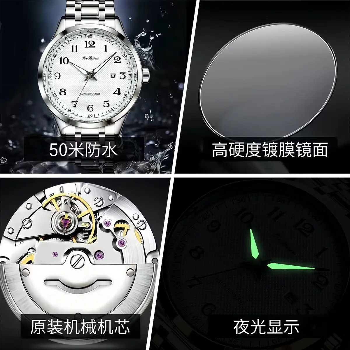 Men's Stainless Steel Quartz Watch with Analog Dial - Image 6