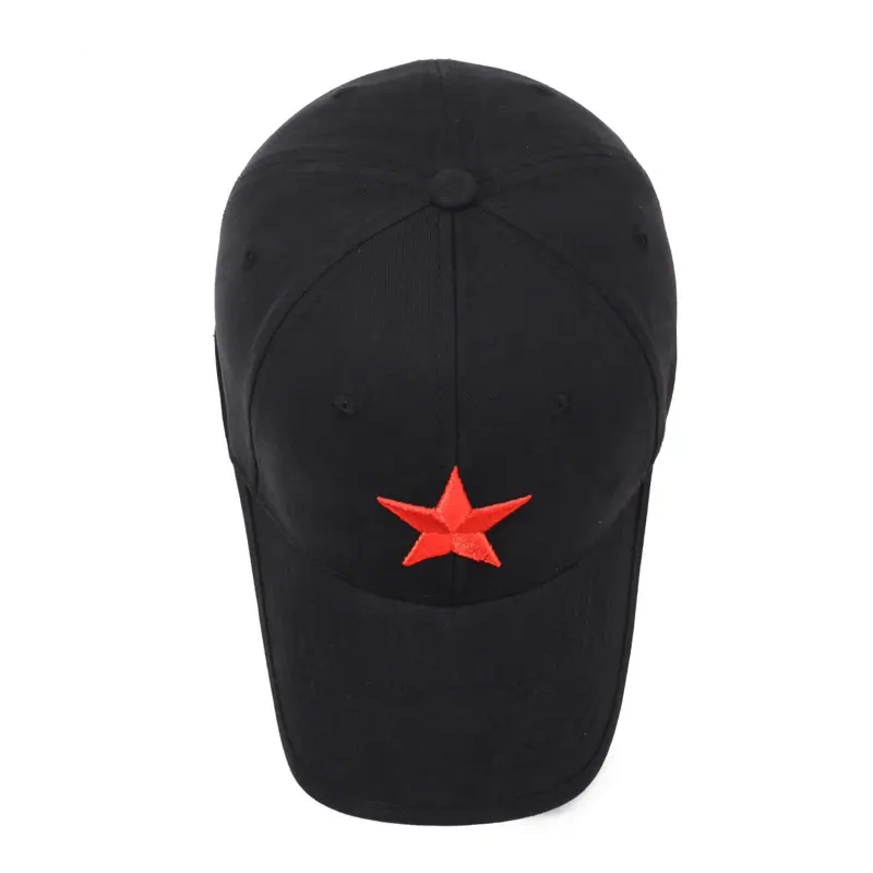 Men Black Star Embroidered Baseball Cap - Image 7