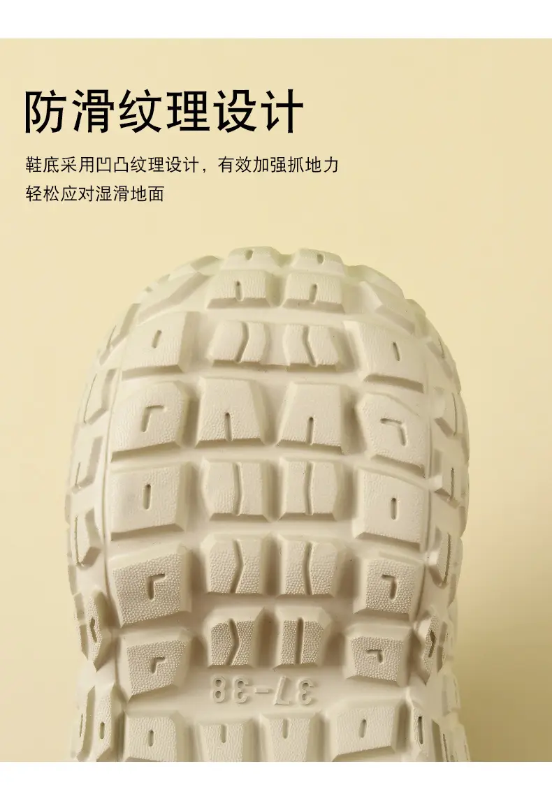 Baotou Women's Outer Wear Non-slip Breathable Deodorant Hole Shoes EVA Wear-resistant Tire Bottom Increased Beach Slippers for Couple — feature 11