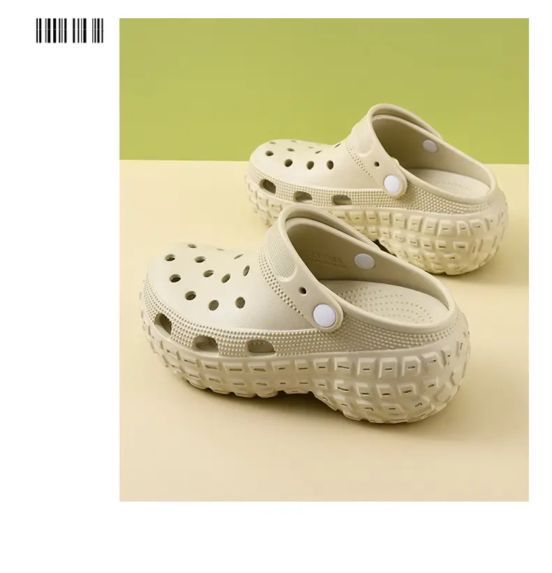 Baotou Women's Outer Wear Non-slip Breathable Deodorant Hole Shoes EVA Wear-resistant Tire Bottom Increased Beach Slippers for Couple — feature 14