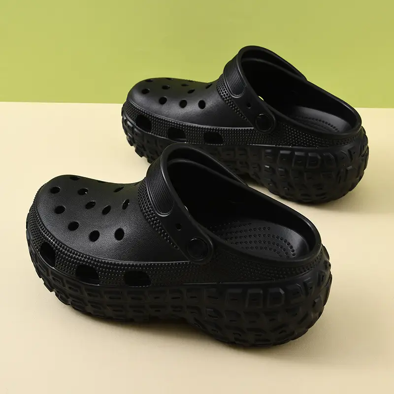 Baotou Women's Outer Wear Non-slip Breathable Deodorant Hole Shoes EVA Wear-resistant Tire Bottom Increased Beach Slippers for Couple - Image 2