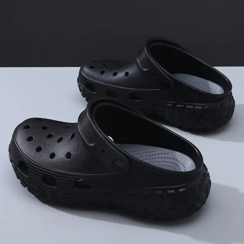 Baotou Women's Outer Wear Non-slip Breathable Deodorant Hole Shoes EVA Wear-resistant Tire Bottom Increased Beach Slippers for Couple - Image 5