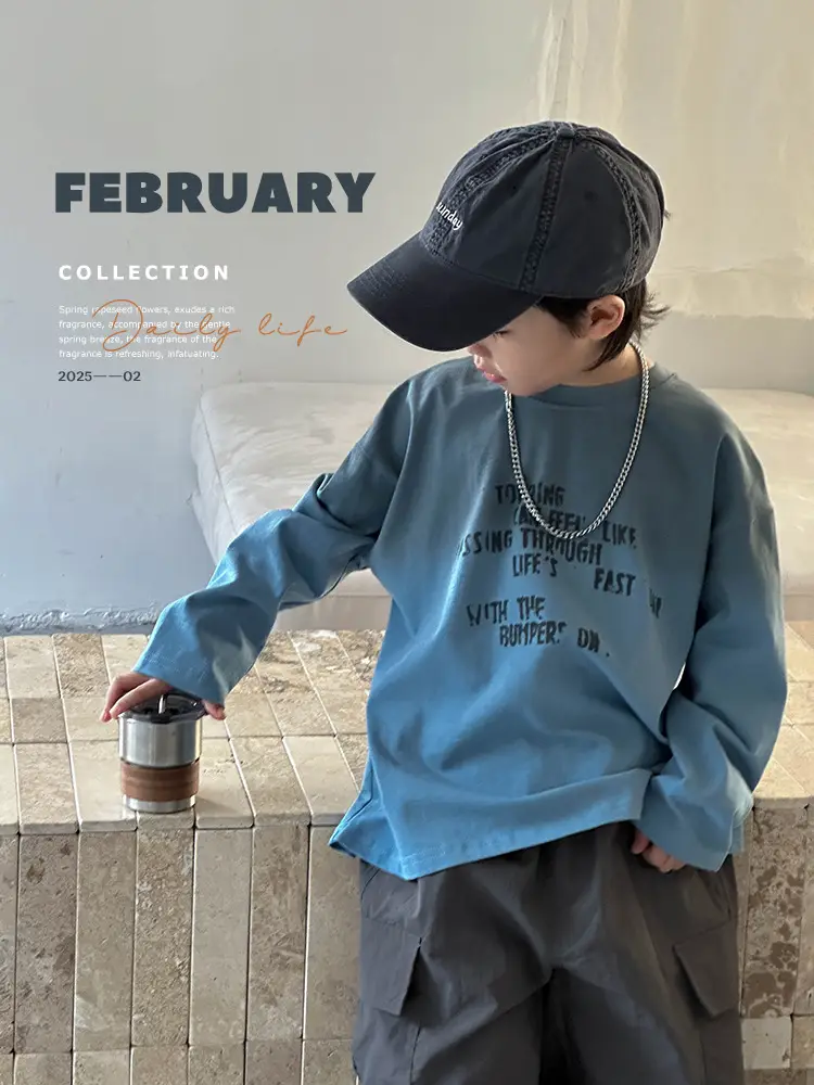 Boys Blue Graphic T-Shirt Loose Fit Casual Wear - Image 2