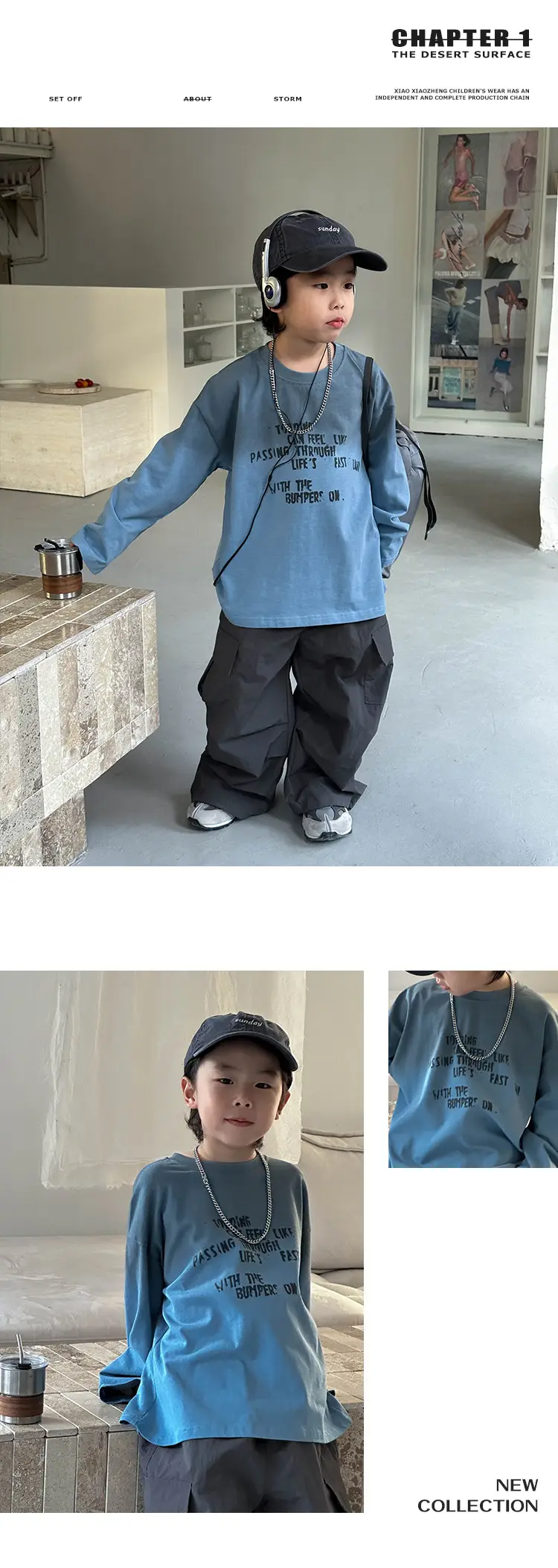 Boys Blue Graphic T-Shirt Loose Fit Casual Wear — feature 10
