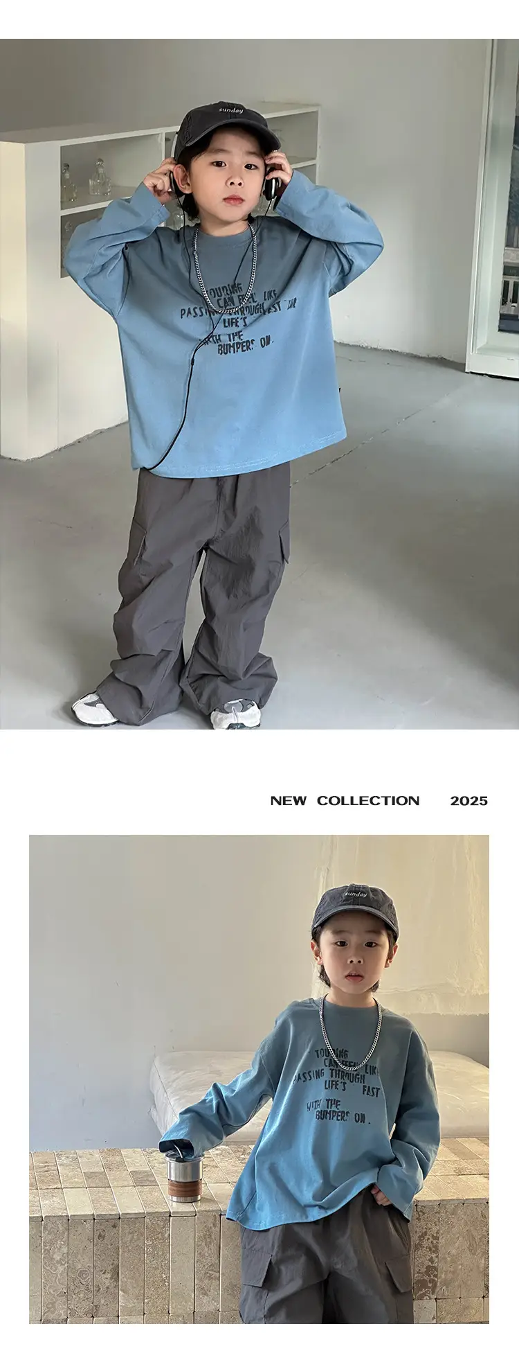 Boys Blue Graphic T-Shirt Loose Fit Casual Wear — feature 11