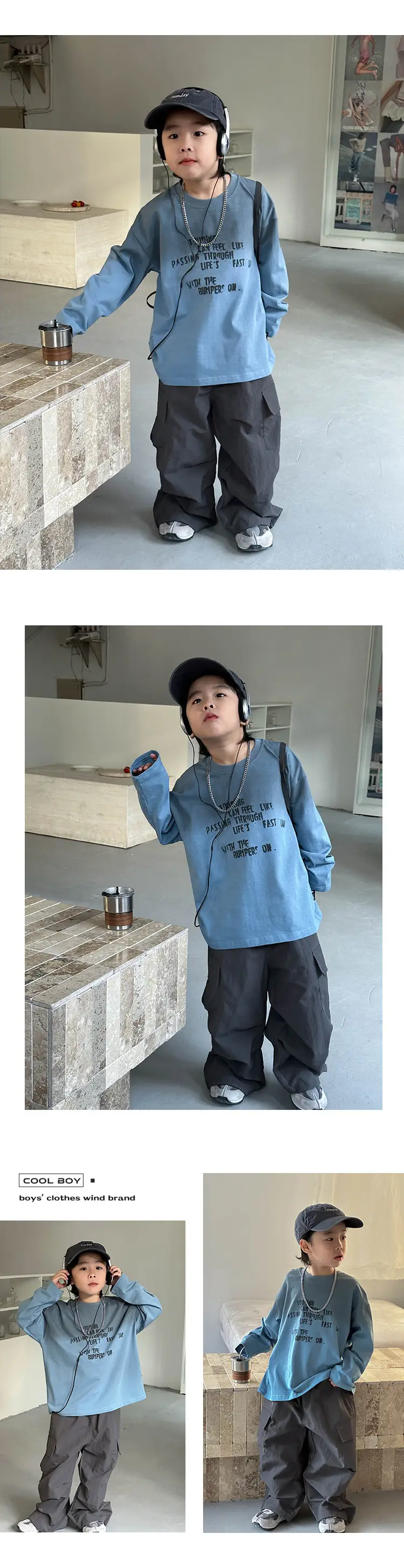Boys Blue Graphic T-Shirt Loose Fit Casual Wear — feature 12