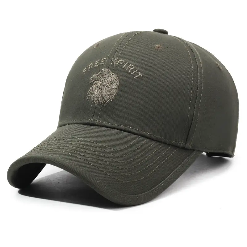 Korean Embroidered Baseball Cap Tan Men's Outdoor Sunshade