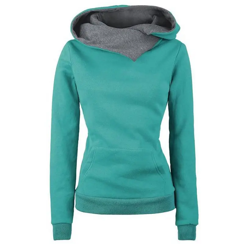 Women's Black Fleece Hoodie with Grey Lined Cap