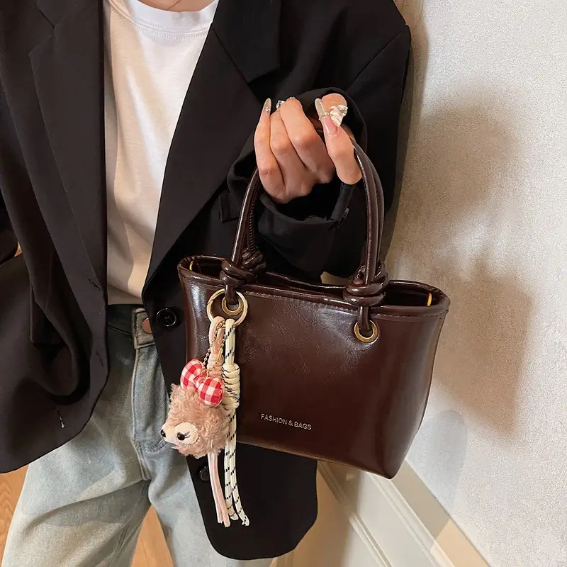 Vintage Women's Pink Shoulder Bag with Crossbody Handle