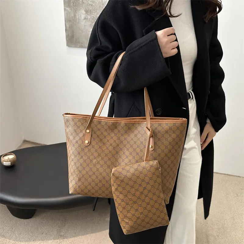 Women's 2-Piece Retro Plaid Shoulder Bag Set - Image 8