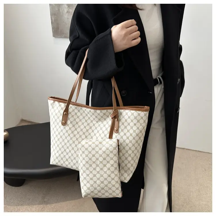 Women's 2-Piece Retro Plaid Shoulder Bag Set — feature 12