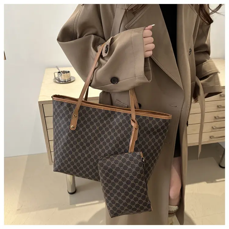 Women's 2-Piece Retro Plaid Shoulder Bag Set — feature 15