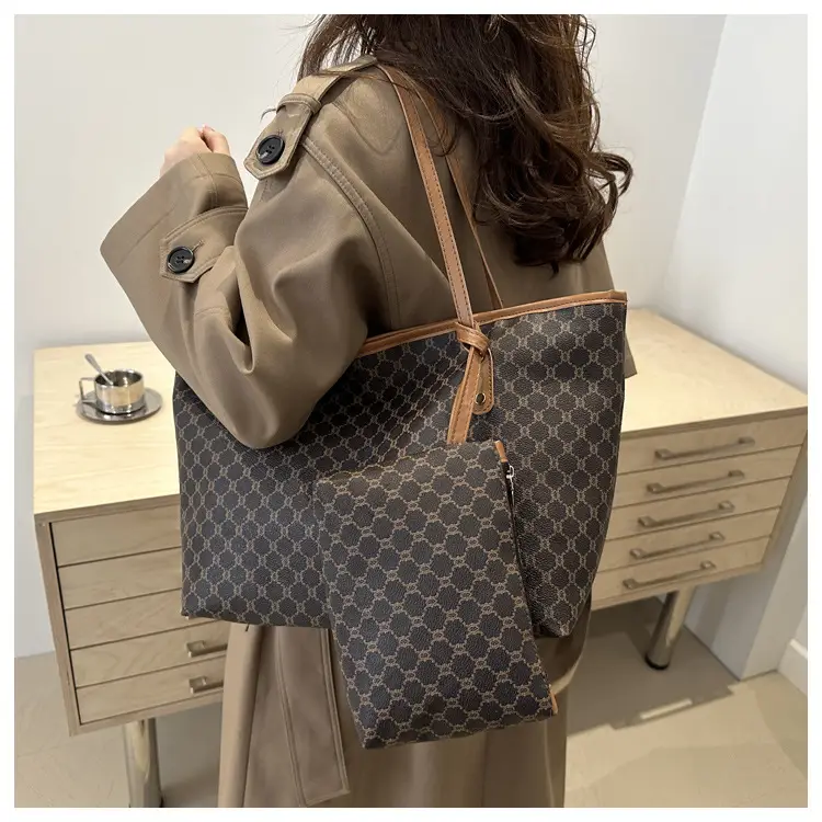 Women's 2-Piece Retro Plaid Shoulder Bag Set — feature 16