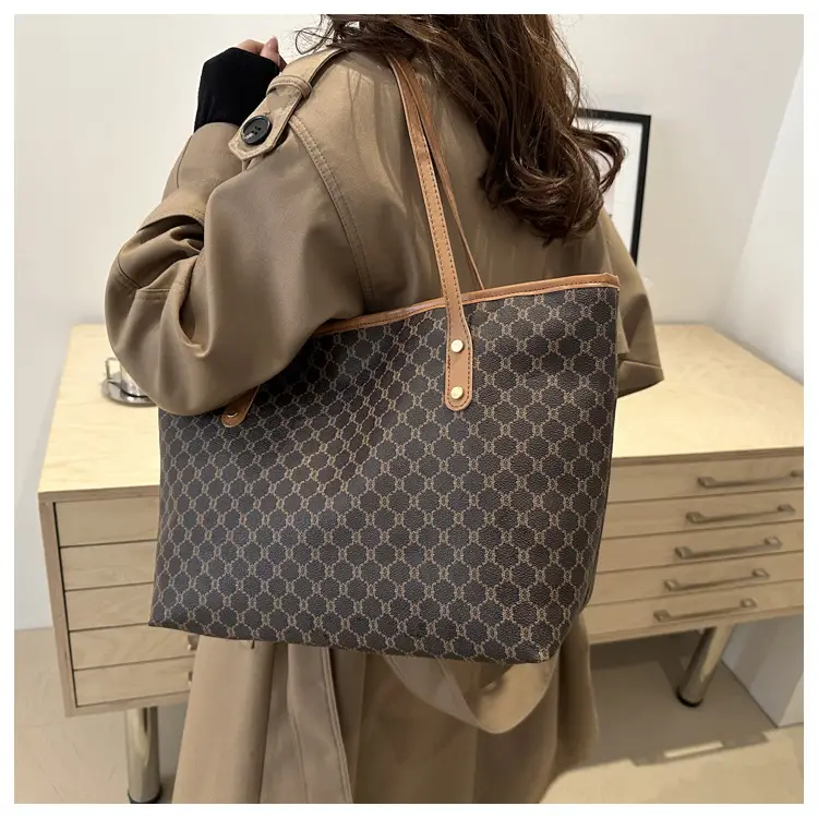 Women's 2-Piece Retro Plaid Shoulder Bag Set — feature 17