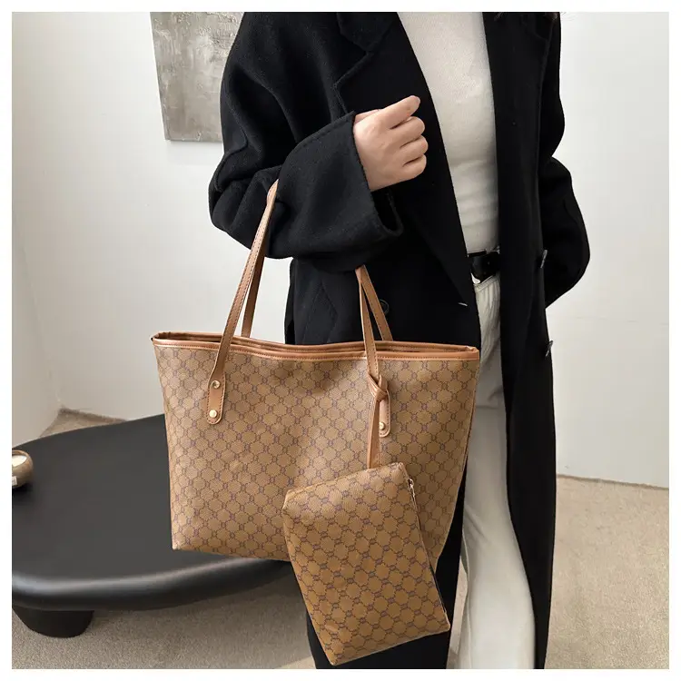 Women's 2-Piece Retro Plaid Shoulder Bag Set — feature 9