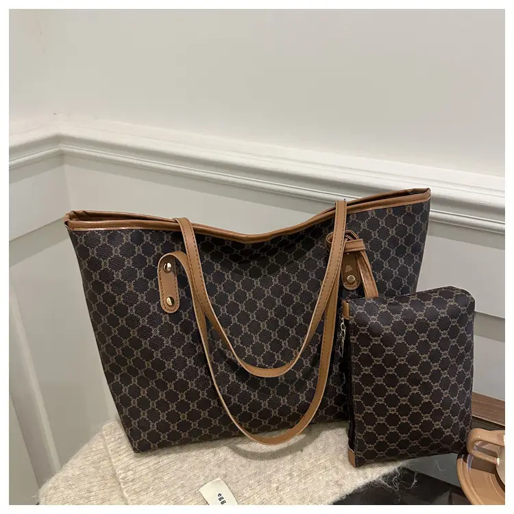 Women's 2-Piece Retro Plaid Shoulder Bag Set - Image 4