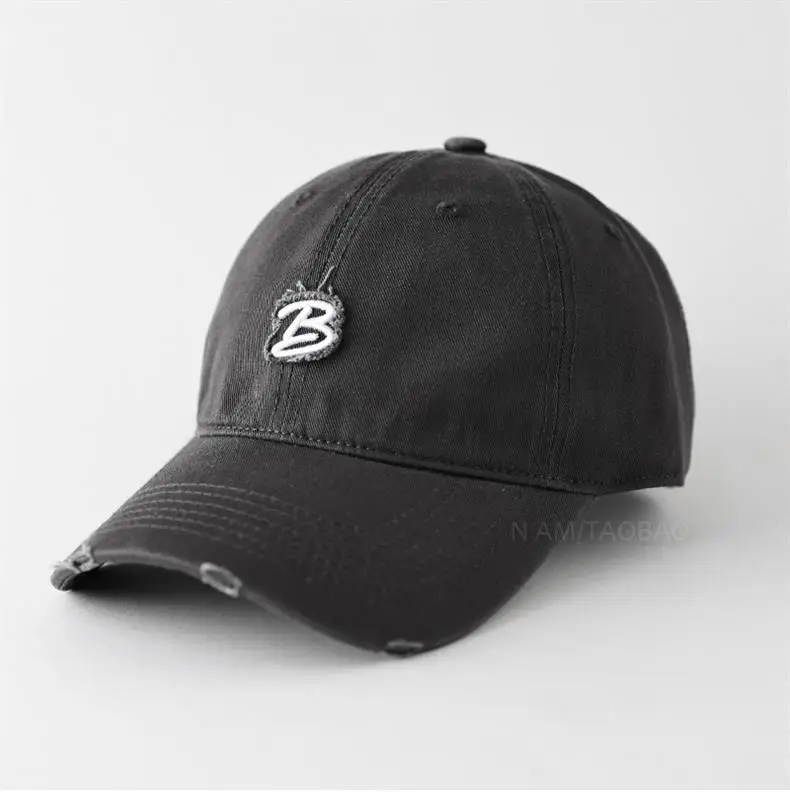 Women's Black Embroidered Baseball Cap with Logo — feature 10