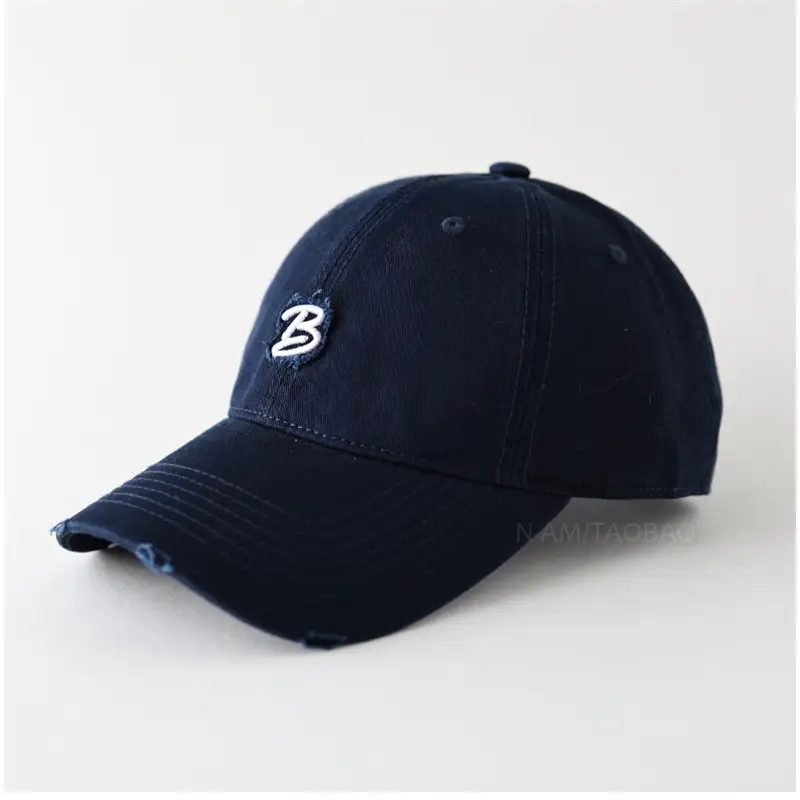 Women's Black Embroidered Baseball Cap with Logo - Image 2