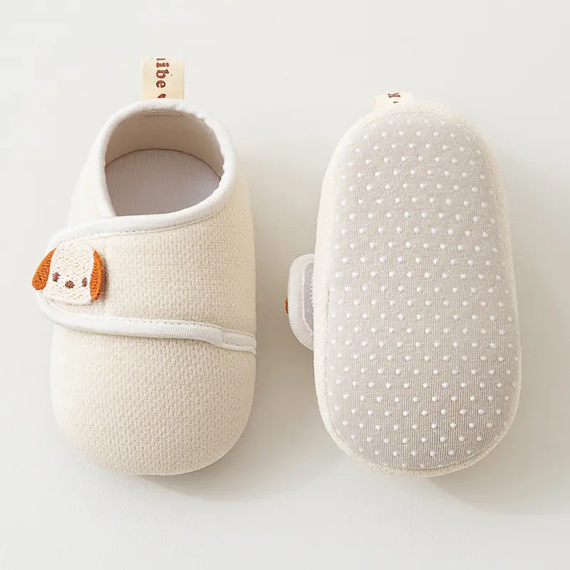 Newborn Baby Shoes Grey Polka Dot 0-2 Years