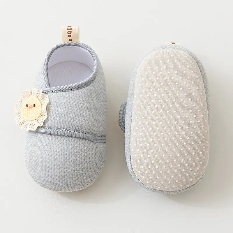 Newborn Baby Shoes Grey Polka Dot 0-2 Years - Image 4