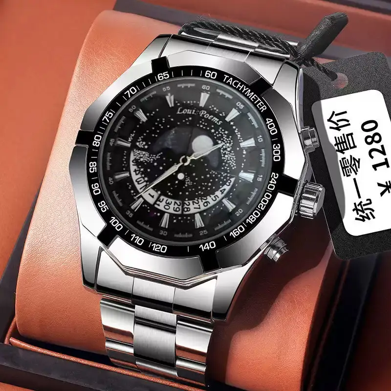 Waterproof Men's Large Dial Chronograph Watch