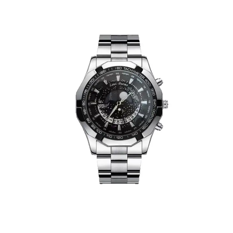 Waterproof Men's Large Dial Chronograph Watch