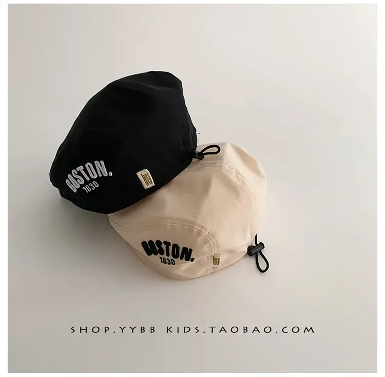 Brown Korean Letter Beret for Kids Sunshade Windproof — feature 13