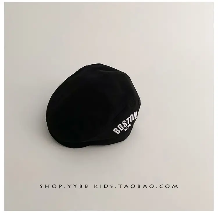 Brown Korean Letter Beret for Kids Sunshade Windproof — feature 15