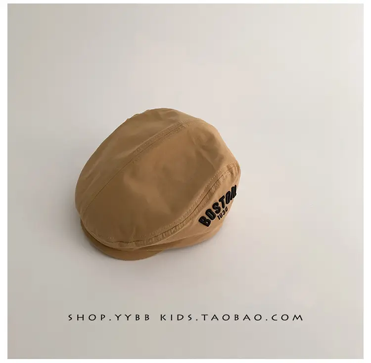Brown Korean Letter Beret for Kids Sunshade Windproof — feature 17