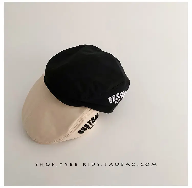 Brown Korean Letter Beret for Kids Sunshade Windproof — feature 8