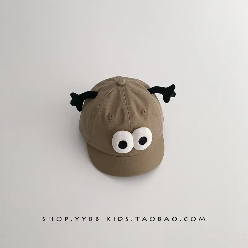 Pink Cute Baby Hat with Antennas and Eyes - Image 2