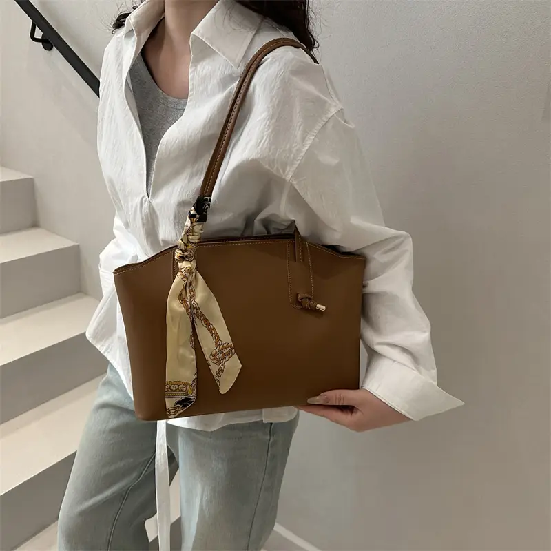 Korean Style Shoulder Tote Bag Beige 2025 - Image 7