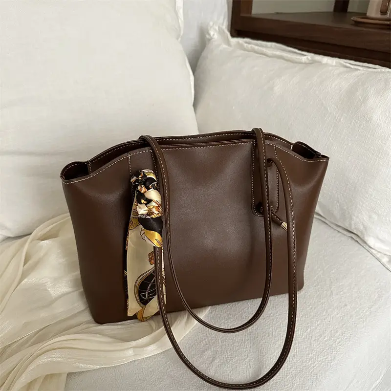 Korean Style Shoulder Tote Bag Beige 2025 - Image 3