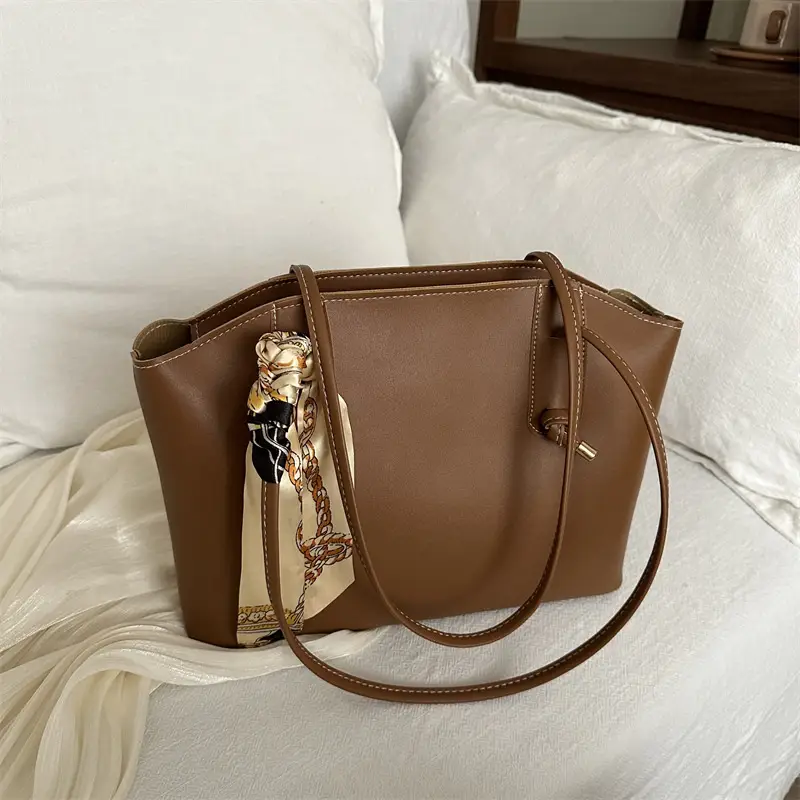 Korean Style Shoulder Tote Bag Beige 2025 - Image 4